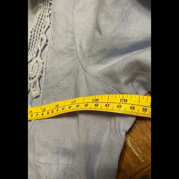 Malvin Light Blue Tunic/Mini Dress Linen - Picture 8 of 9